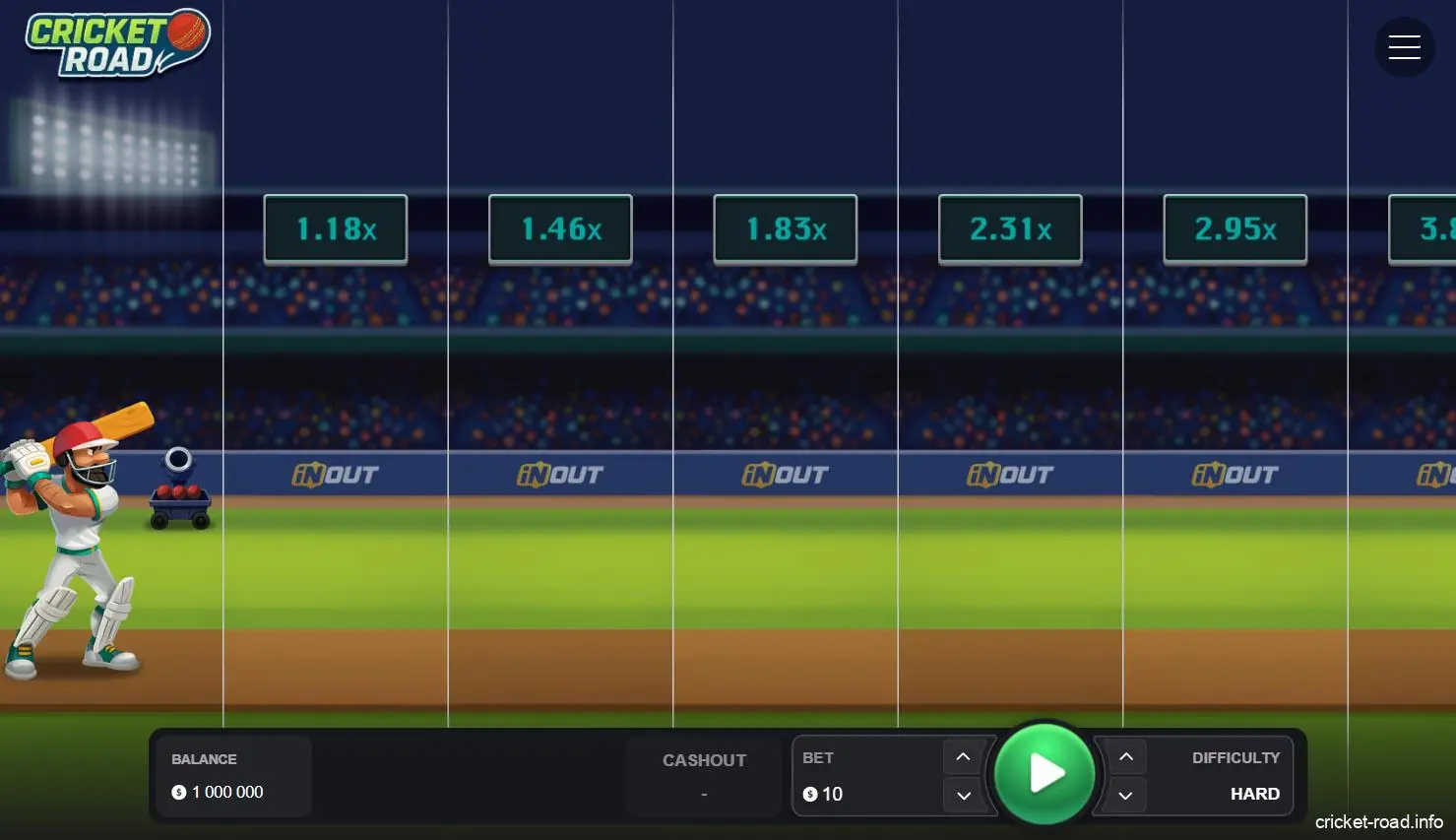 Screenshot of Cricket Road India game