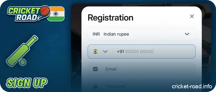 Create an account at an online casino to play Cricket Road for real money